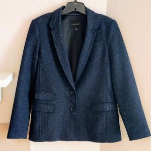 Banana Republic Wool Blend Jacket Blazer Navy Blue Size 12